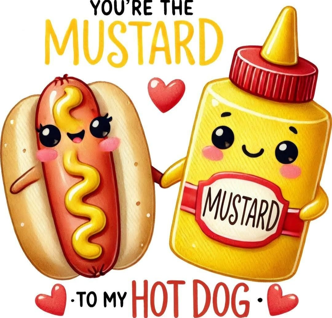 Mustard to Hot Dog DTF Heat Transfer